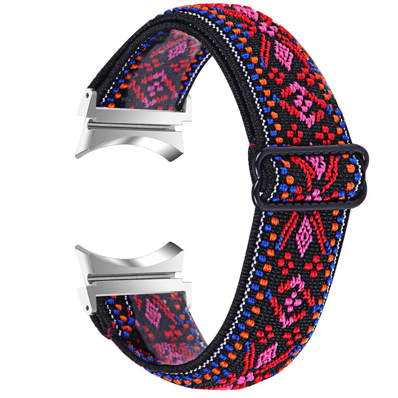 For Samsung Galaxy Watch6 40mm 44mm Watch6 Classic 43mm 47mm Watch 5 40mm 44mm 5 Pro 45mm Watch4 40mm 44mm Braided Nylon Elastic Watch Band Breathable Sports Wrist Strap Replacement For Samsung Galaxy Watch6 40mm 44mm Watch6 Classic 43mm 47mm Watch 5 40mm 44mm 5 Pro 45mm Watch4 40mm 44mm Braided Nylon Elastic Watch Band Breathable Sports Wrist Strap Replacement